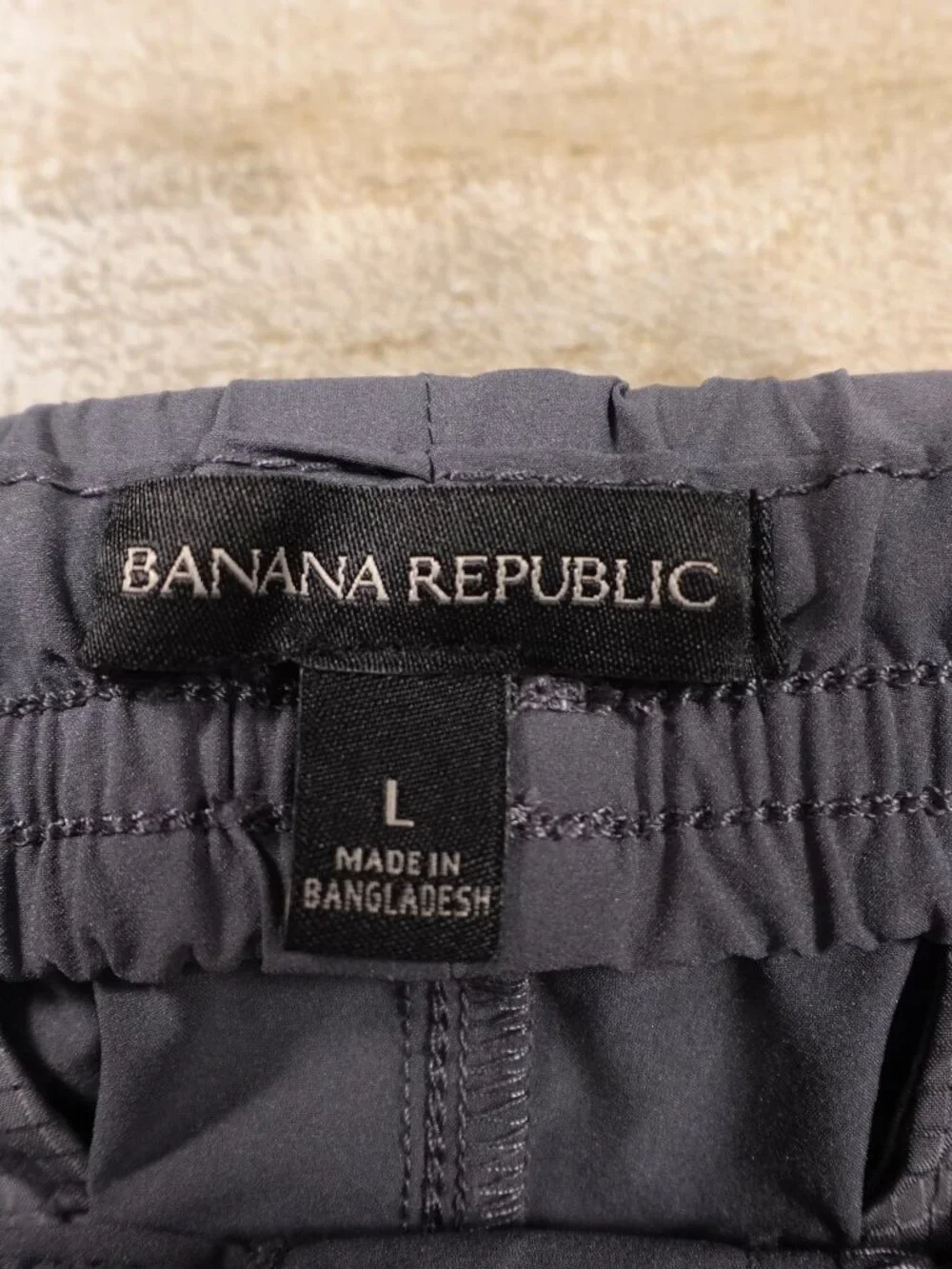 Banana Republic Jogger Pants Men's Large Gray Performance Stretch Casual